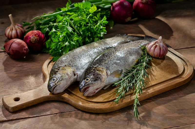 Air Fryer Herb-Garlic Rainbow Trout