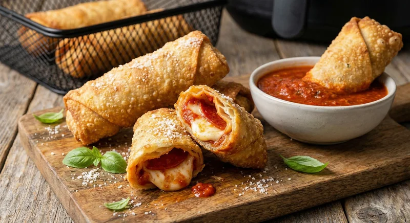 Pizza egg rolls