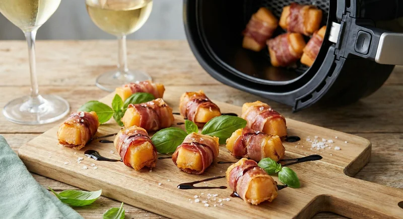 Prosciutto wrapped melon