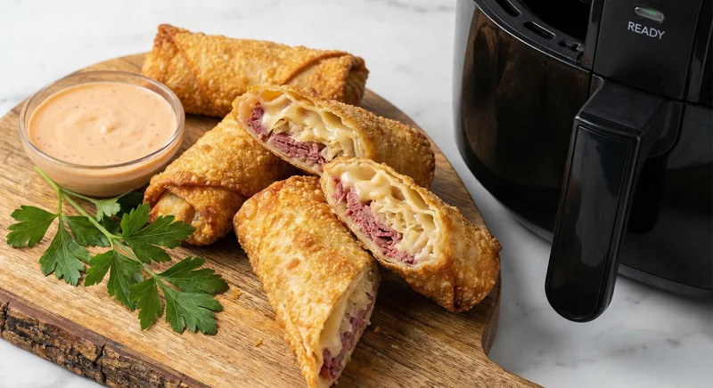Reuben egg rolls