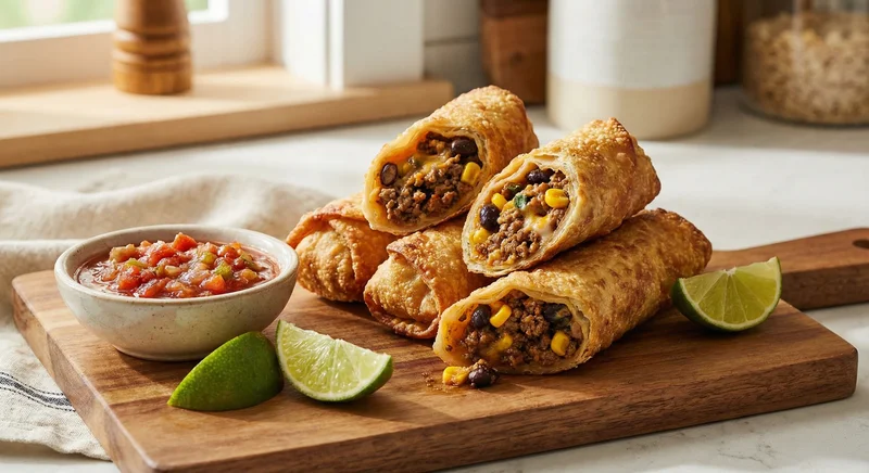 Taco egg rolls